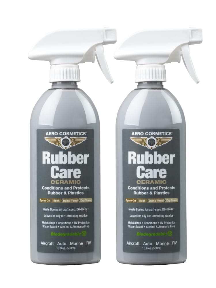 Ceramic Tire Dressing Protector, No Tire Shine, No Dirt or Brake Dust Attracting Residue 16 Fl. oz (2-Pack) Satin/Matte Finish Stays Clean Longer Cleans Up Easier Aircraft Grade