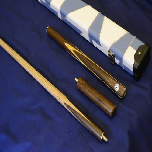 Quality Handmade 3/4 Piece Snooker Cue Set Complete with Luxury Leather Case and Extension - 19oz