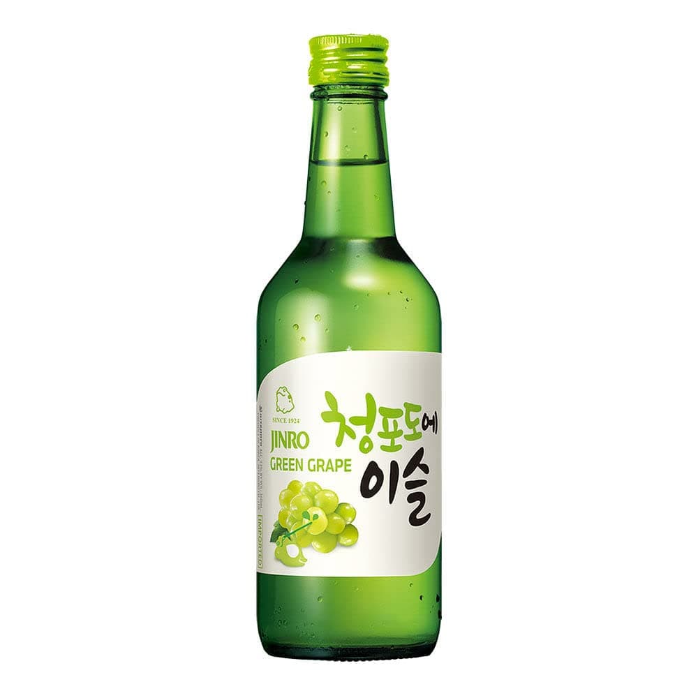 Jinro Chamisul Soju - Green Grape Flavour 350ml 13% Alc./Vol