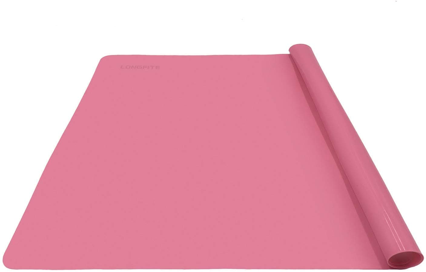 LONGFITE Silicone Baking Mat, Multipurpose Nonstick Pastry Mat, Heat Resistant Nonskid Table Mat Countertop Protector 16 x 20 Inch (Pink)