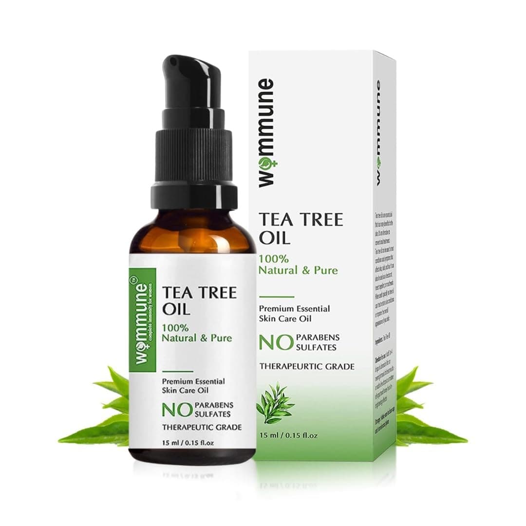 Organic Tea Tree Essential Oil for Skin, Hair, Scalp, Face, Dandruff & Acne Care - 100% Pure, Natural & Undiluted Therapeutic Grade Tea Tree Oil, Suitable For All Skin & Hair Types, 15ml