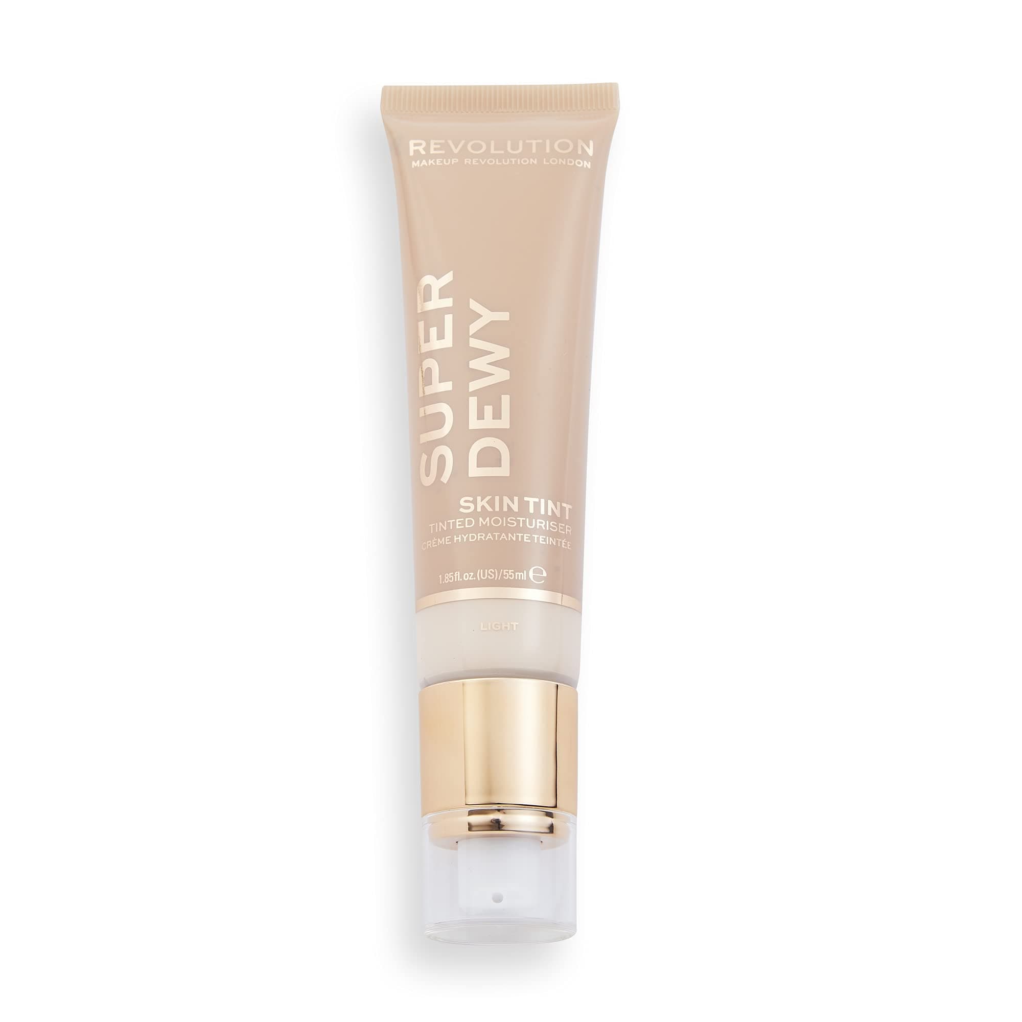 Revolution Beauty London Makeup Superdewy Tinted Moisturiser, Light Coverage, Dewy Finish, Light, 55 ml