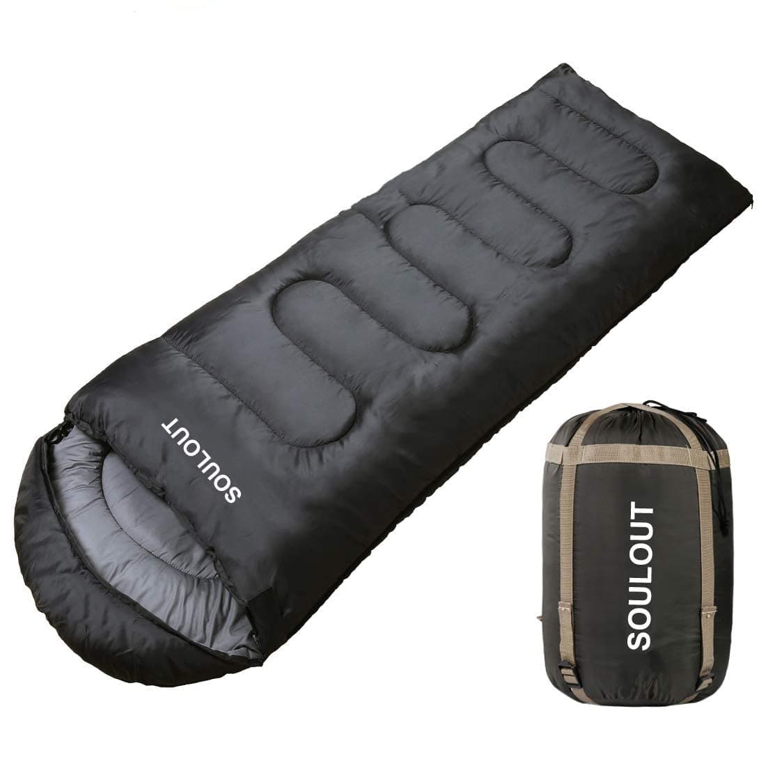 3-4 Season Sleeping Bag for Adults & Kids, Lightweight Warm Cold Weather Camping Bag with Waterproof Compression Sack – Portable for Hiking, Backpacking, Traveling & Outdoor Adventures