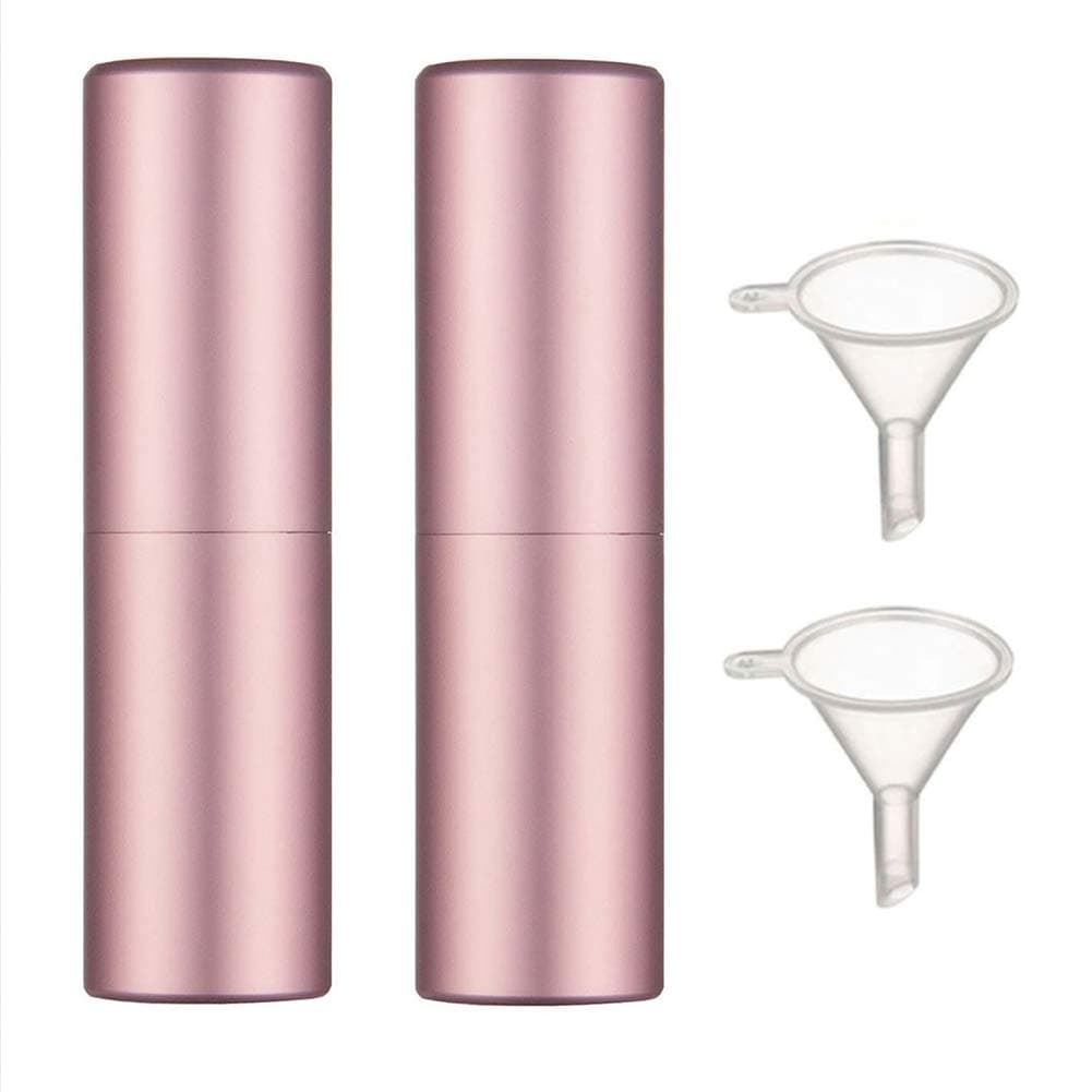 UNIAI 2PACK Refillable Perfume Atomiser Bottle - 20ml Portable Mini Travel Atomizers Metal Shell Spray Bottle with Funnel Pump