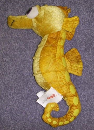 Rare Disney Finding Nemo Sea Horse Sheldon 10โ Plush Bean Bag Doll