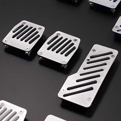 Moving Parts Alloy Car Foot Pedal Set with Black Grips