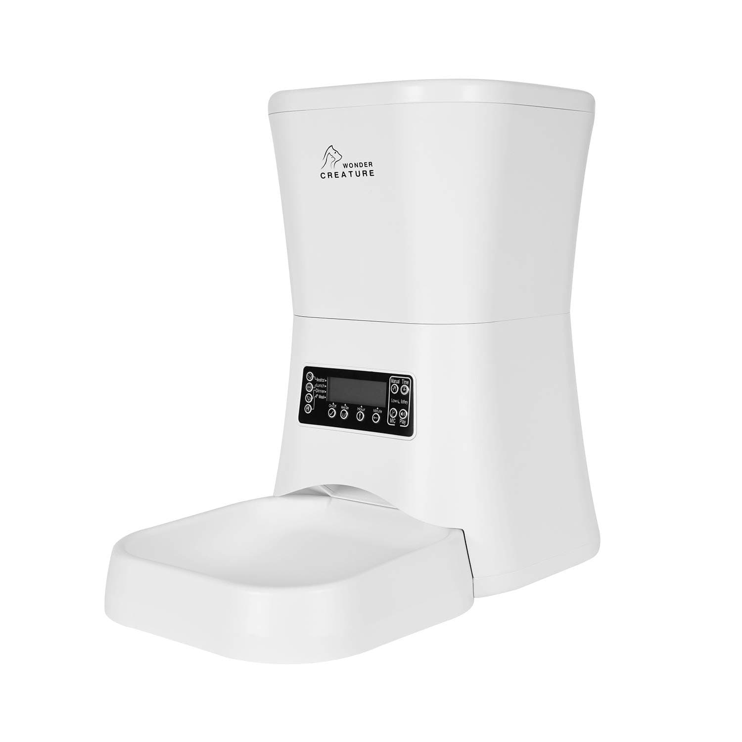 Automatic Cat Feeder Dog and Cat Food Dispenser 7L Capacity Pet Feed Program Up to 4 Meals per Day Digital Timer Voice Record Flexible Portions Power Adapter Operated with Optional Battery Backup