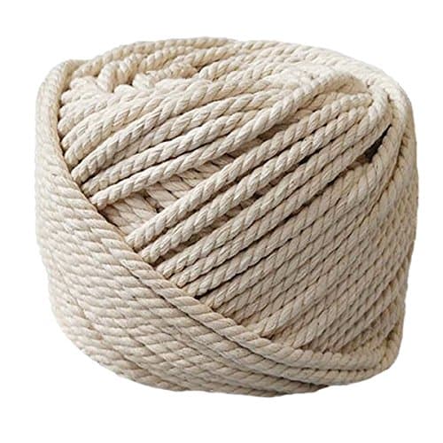 PYJTRL 100% Natural Cotton Twisted Rope 1/12", 1/8", 1/6",1/5" (2mm(1/12Inch x 656Feet))
