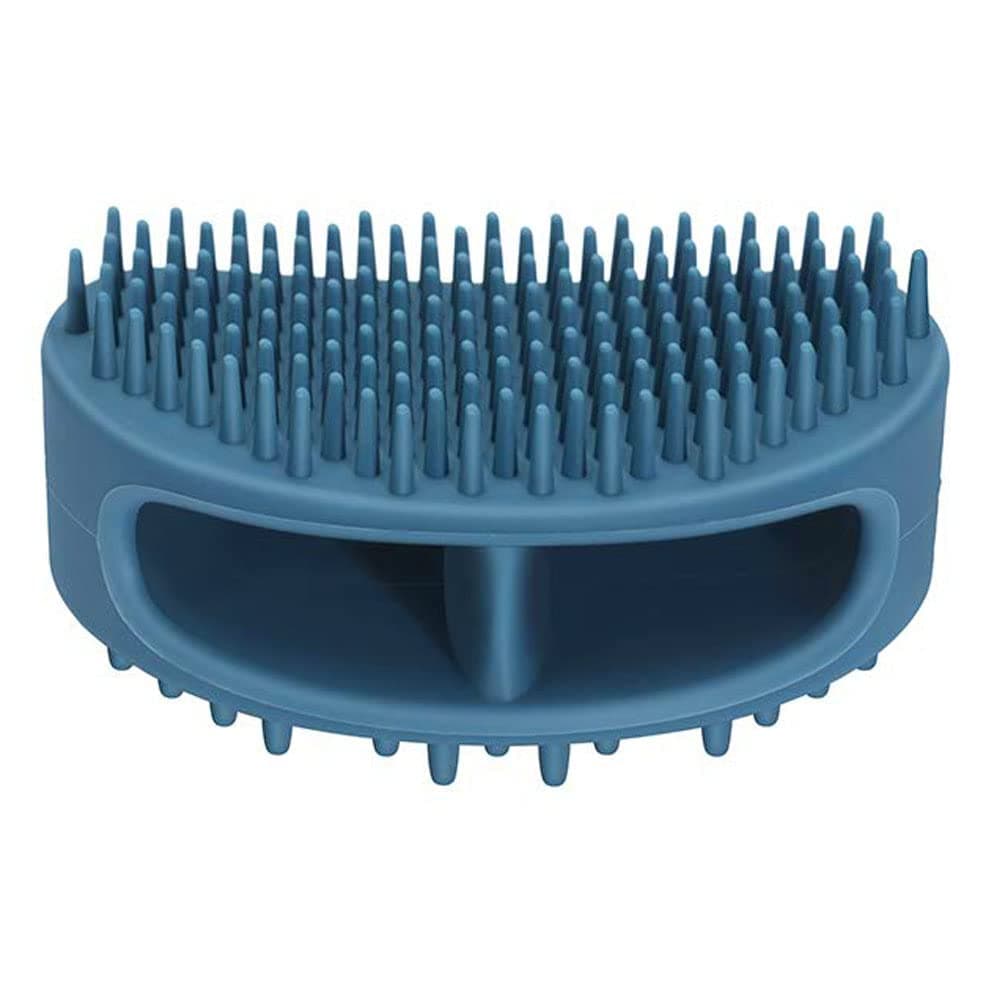 Dog Brush & Cat Brush, Soft Silicone Dog & Cat Grooming Brush, Pet Bath & Massage Brush for Cats and Dogs with Short or Long Hair, Cat Slicker Shedding Hair Brush Slate