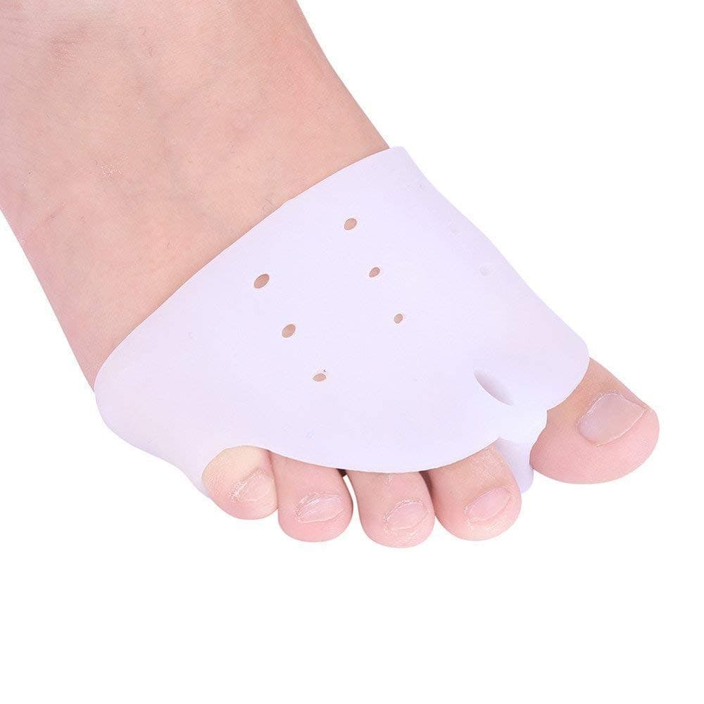 Praxon Silicone Toe Sleeve Protection Pads Soads Gel Morcks Guards Pads Ballet Shoe High Heels Toe Pton's Neuroma, Callus, Blisters, Bunion for Men Women- Free Size - One Pair