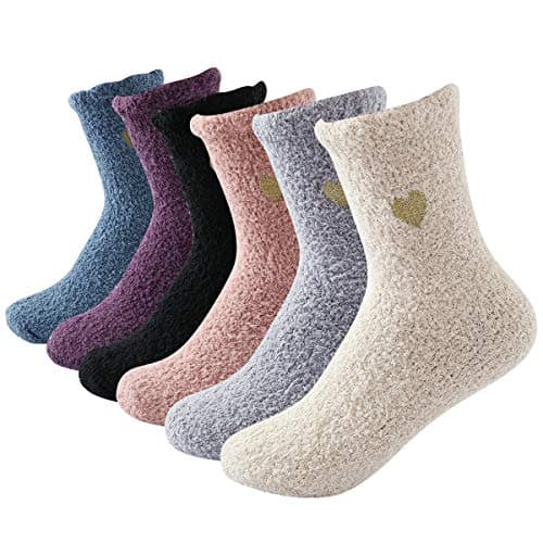 Beauttable Women Girls Premium Super Soft Toasty Plush Warm Fuzzy Microfiber Winter Socks Crew