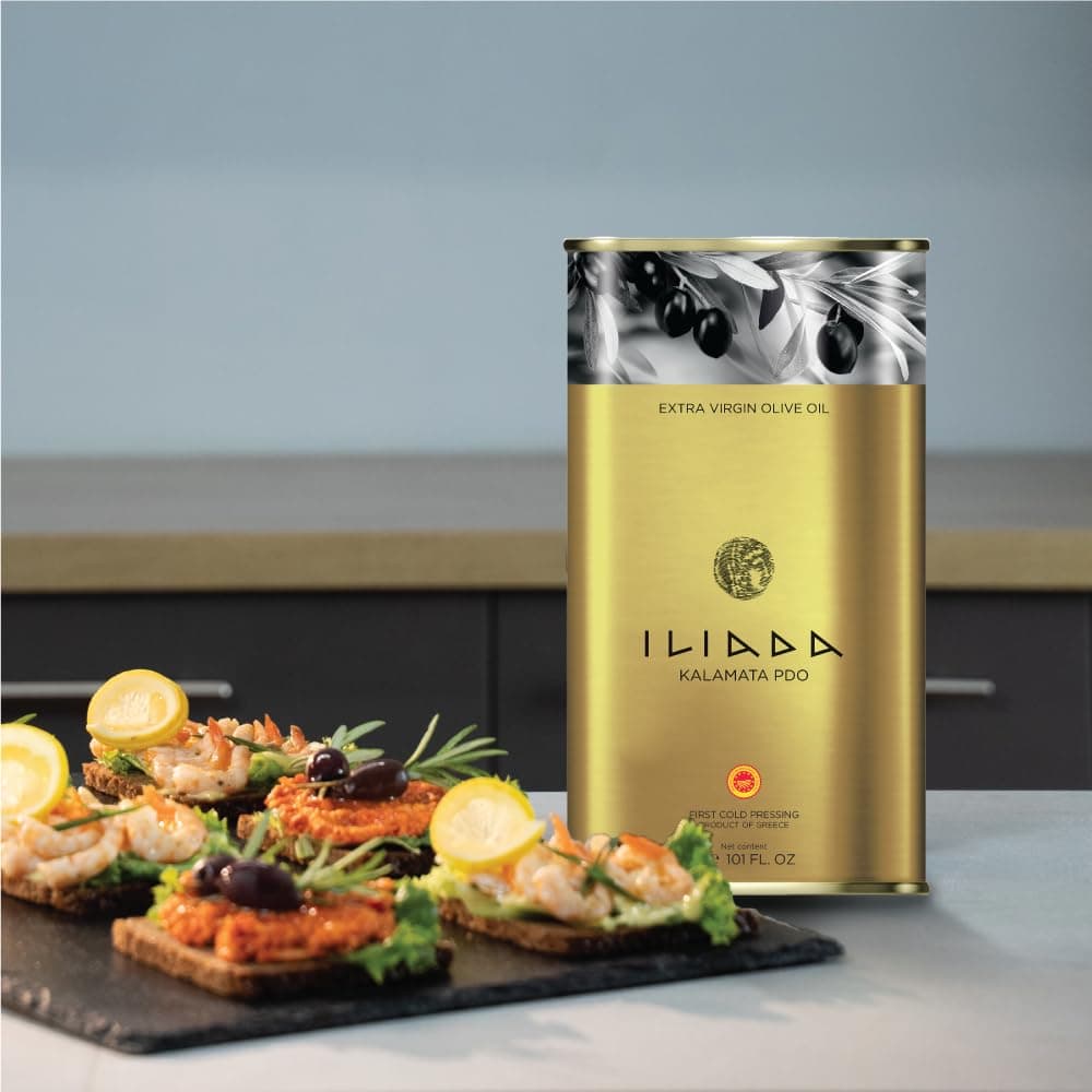 Iliada Kalamata PDO Extra Virgin Olive Oil, 3Lt | Multi-Awarded | Single Region 100% Greek | Monovarietal Koroneiki | Cold Press | Polyphenol Rich | Chef's Favorite