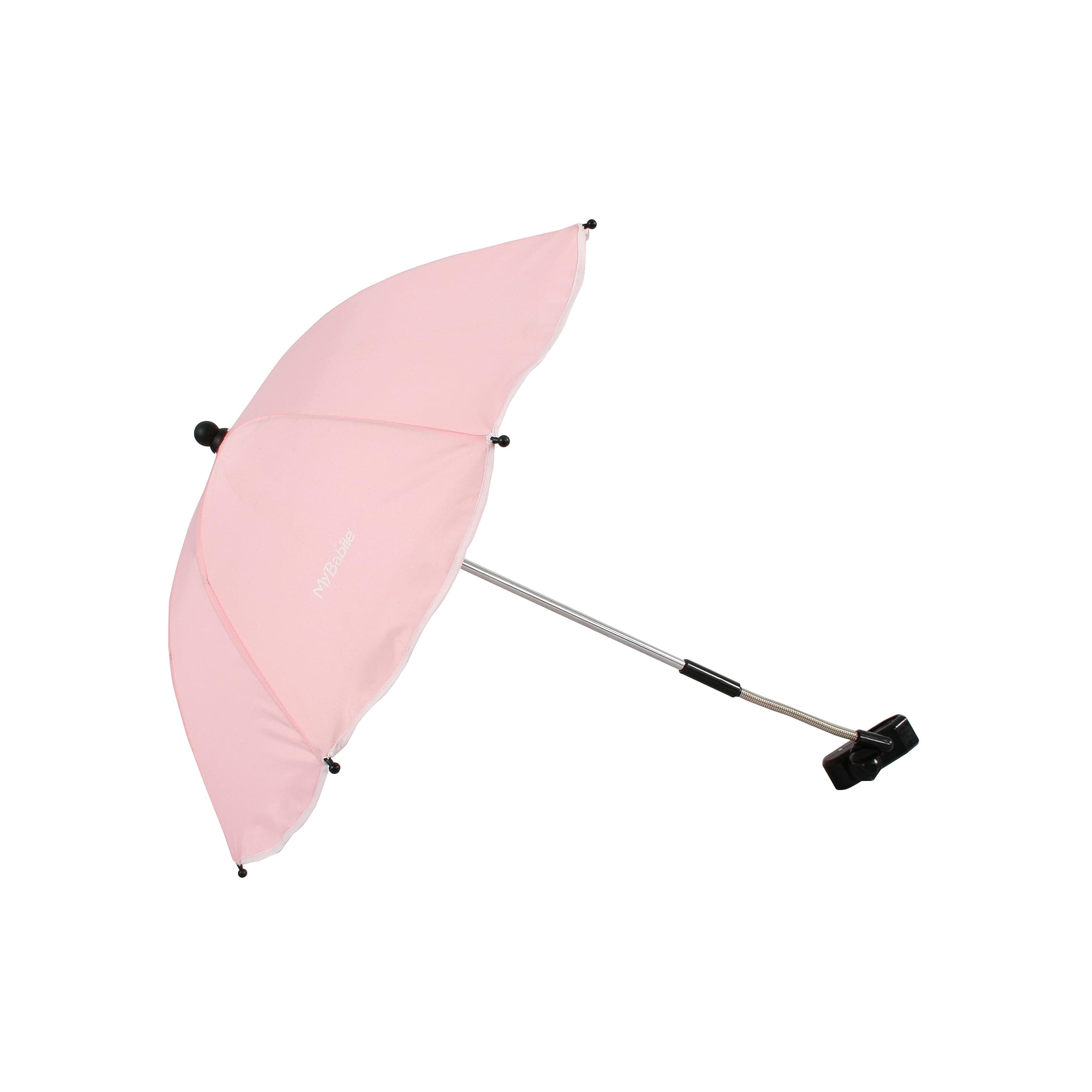 My Babiie Pushchair Parasol - UV Fabric Sunshade, Universal Fitting for Strollers and Pushchairs, Buggy Shade, Practical Pram Accessory, Multi Angle, Sun Protection - Pink