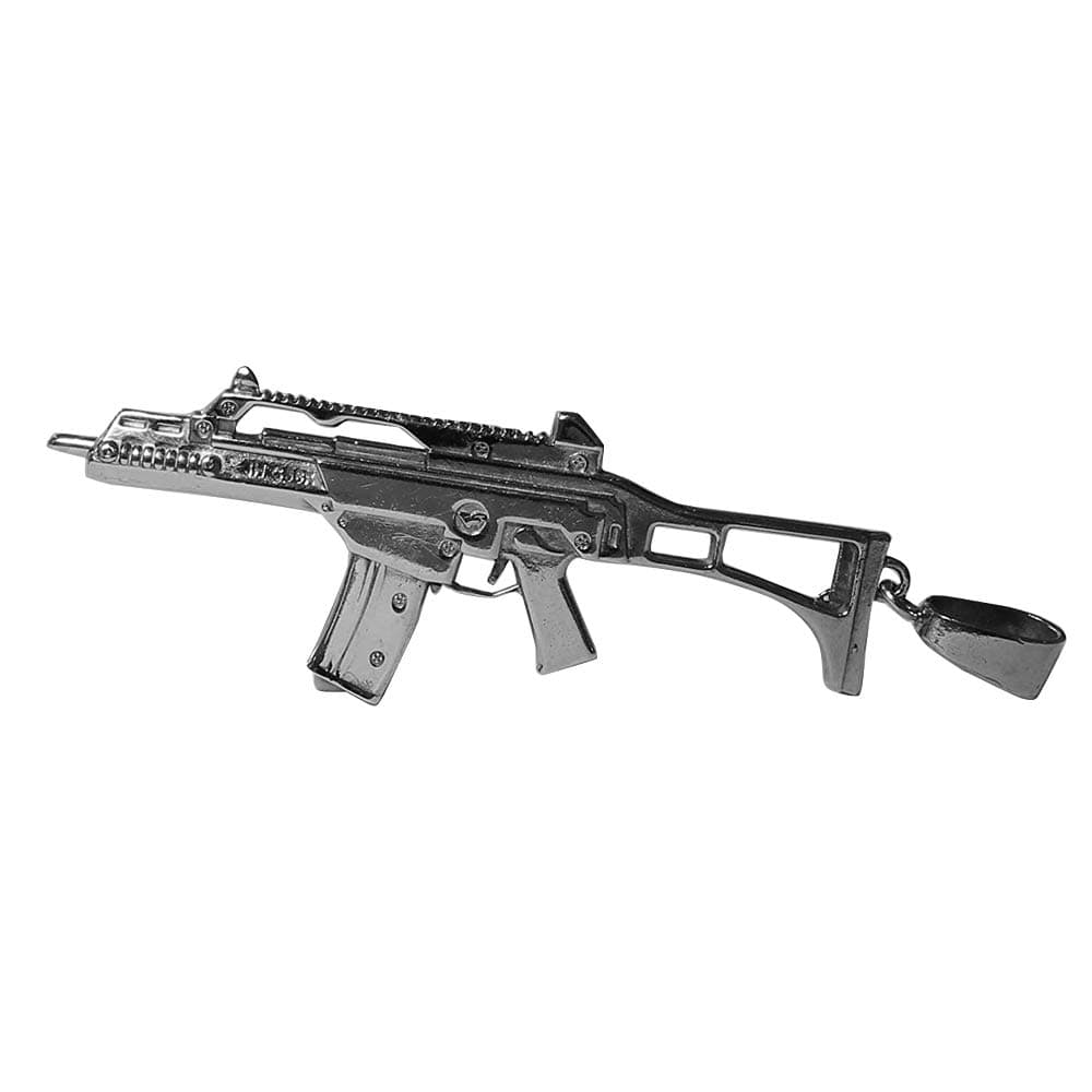 Men's Large AK47 Sub machine gun stamped 925 the Pendant 50g 95 x 34 mm