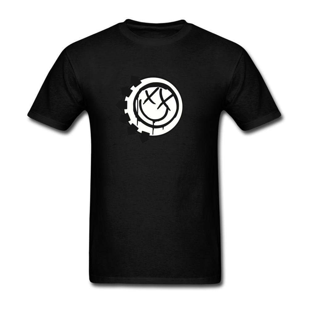 ZHONGGAN Men's Blink-182 Rock Band Logo Short Sleeves T-Shirt Size L