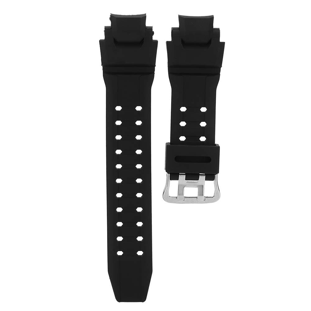 Generous Adjustable Skin-Friendly Leather Watch Strap, Watchband, Black for G-1400 GW-4000/A1100 GA-1000/1100
