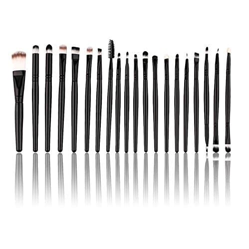 Osloon Makeup Brushes, 20 Pieces Professional Face Eye Shadow Eyeliner Foundation Blush Lip Powder Concealer Brush Set Multi-functional Cosmetic Tools Black Color