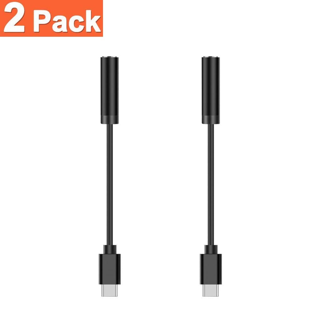 Moto Z USB C to 3.5 mm Headphone Jack Adapter,2 Pack Type C 3.1 Male to 3.5mm Female Stereo Audio Headphone Connector for Motorola Moto Z (Not Fit HTC,Google Pixel 2, Pixel 2 XL)