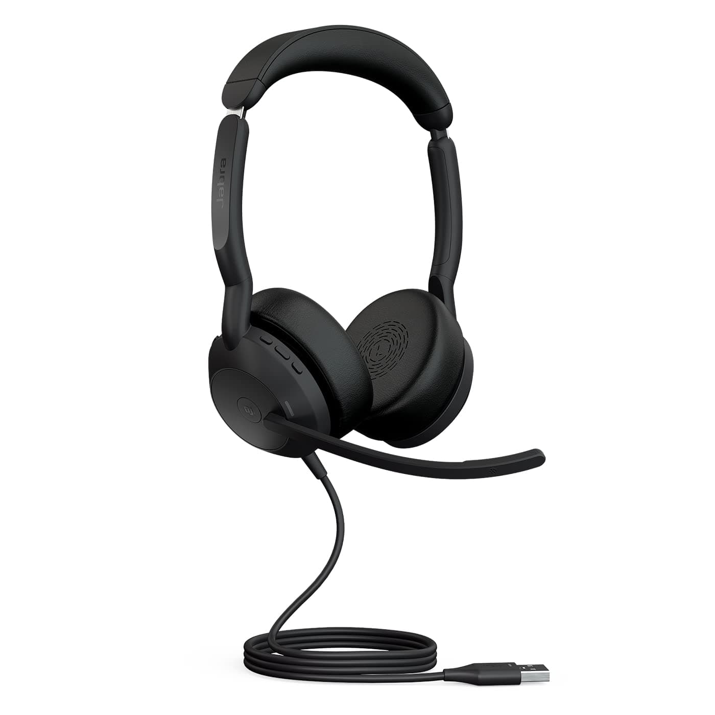 Evolve2 50 Wired Stereo Headset Air Comfort Technology, Noise-cancelling Mics, and Active Noise Cancellation - MS Teams Certified, Works with All Other Platforms - Black