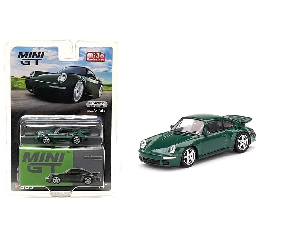 Truescale Miniatures True Scale Miniatures Model Car Compatible with Porsche 911 RUF CTR Anniversary Irish Green 1/64 Diecast Model Car MGT00385