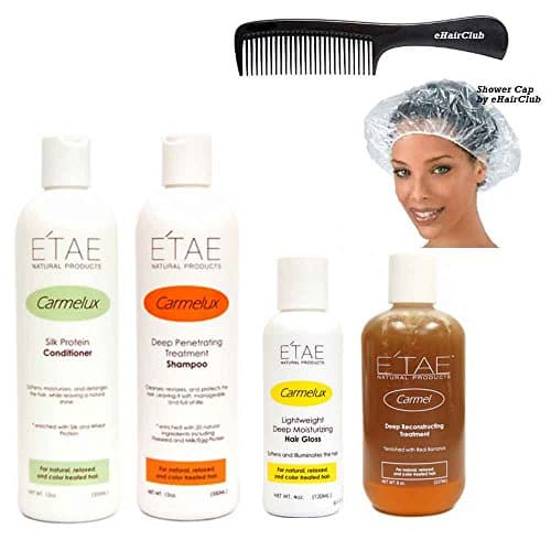 Natural Hair System including eHairClub Hair Tools and Etae Carmel Natural Products