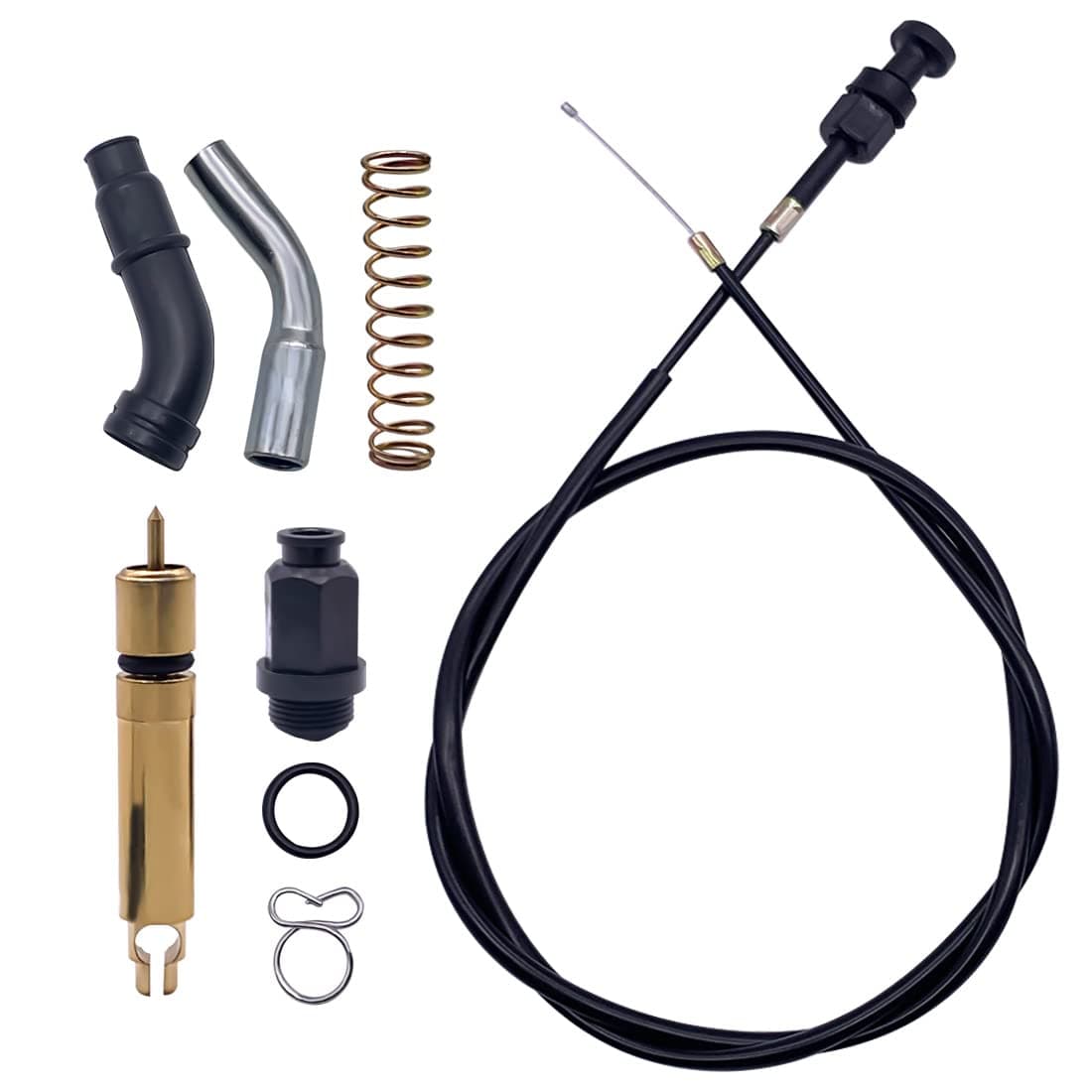 Choke Cable and Starter Valve Plunger Kit Compatible With Honda TRX450 Foreman 450 es 1998 1999 2000 2001 2002 20032004