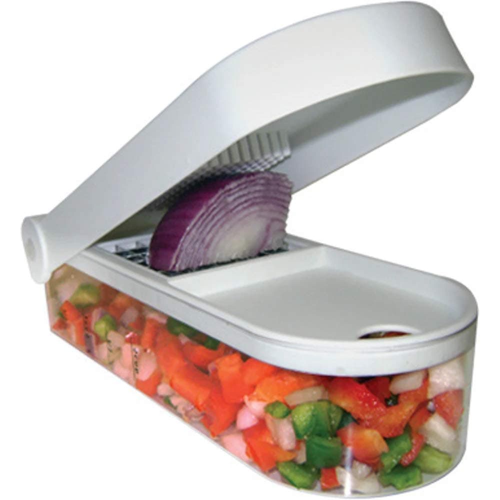 Magic Vegetable Chopper & Slicer | Two Interchangeable Blades, Capture Tray and Easy-Cleaning Tool | Perfect for Vegetables, Salads, Onions and More | from Jean Patrique