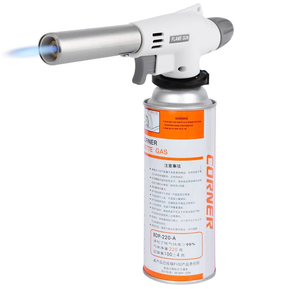 JHD Camping Gas Torch Cooking Torch Butane Torch Kitchen Torch Food Torch Culinary Torch Butane Creme Brulee Torch Welding Fire Maker Lighter Butane Burner Flame Gun