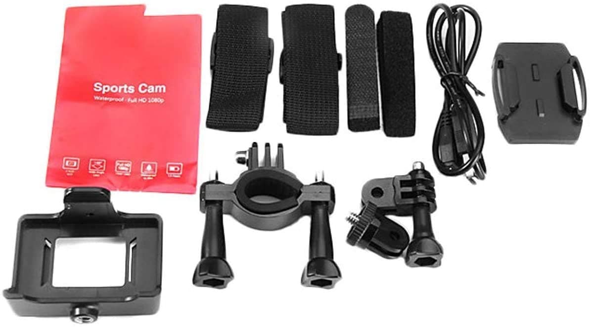 Vemont 1080P 12MP Action Camera Full HD 2.0 Inch Display 30 m Waterproof Sports Camera With Accessories Kits For Bicycle, Motorcycle, Diving, Swimming, etc.