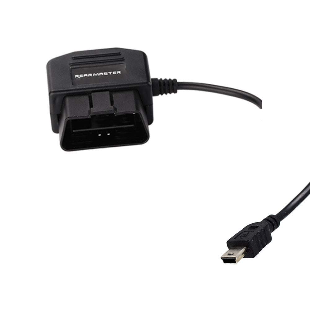 Universal OBD Power Cable for Dash Camera,24 hours Surveillance with mode switch button (mini-usb)
