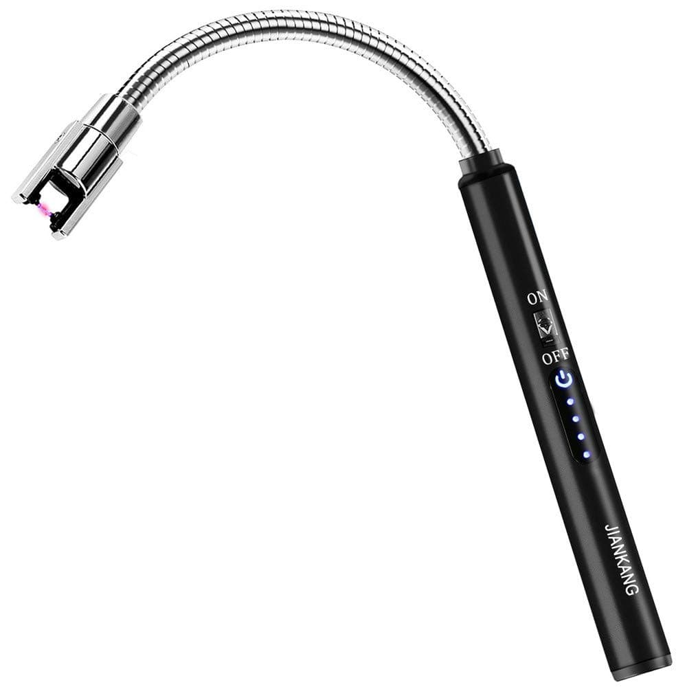 Candle Lighter, Smart USB Arc Lighter with Touch Sensor, 360° Flexible Long Neck and LED Real-Time Battery Capacity, Windproof Suitable for Lighting in Candle Fireworks