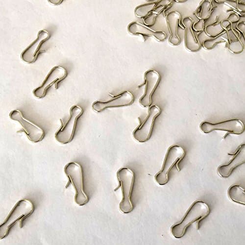 ZP03 Chandelier Connectors Clips Pins For Fastening Crystals Parts, Chandelier Replacements 300pcs (Sliver)