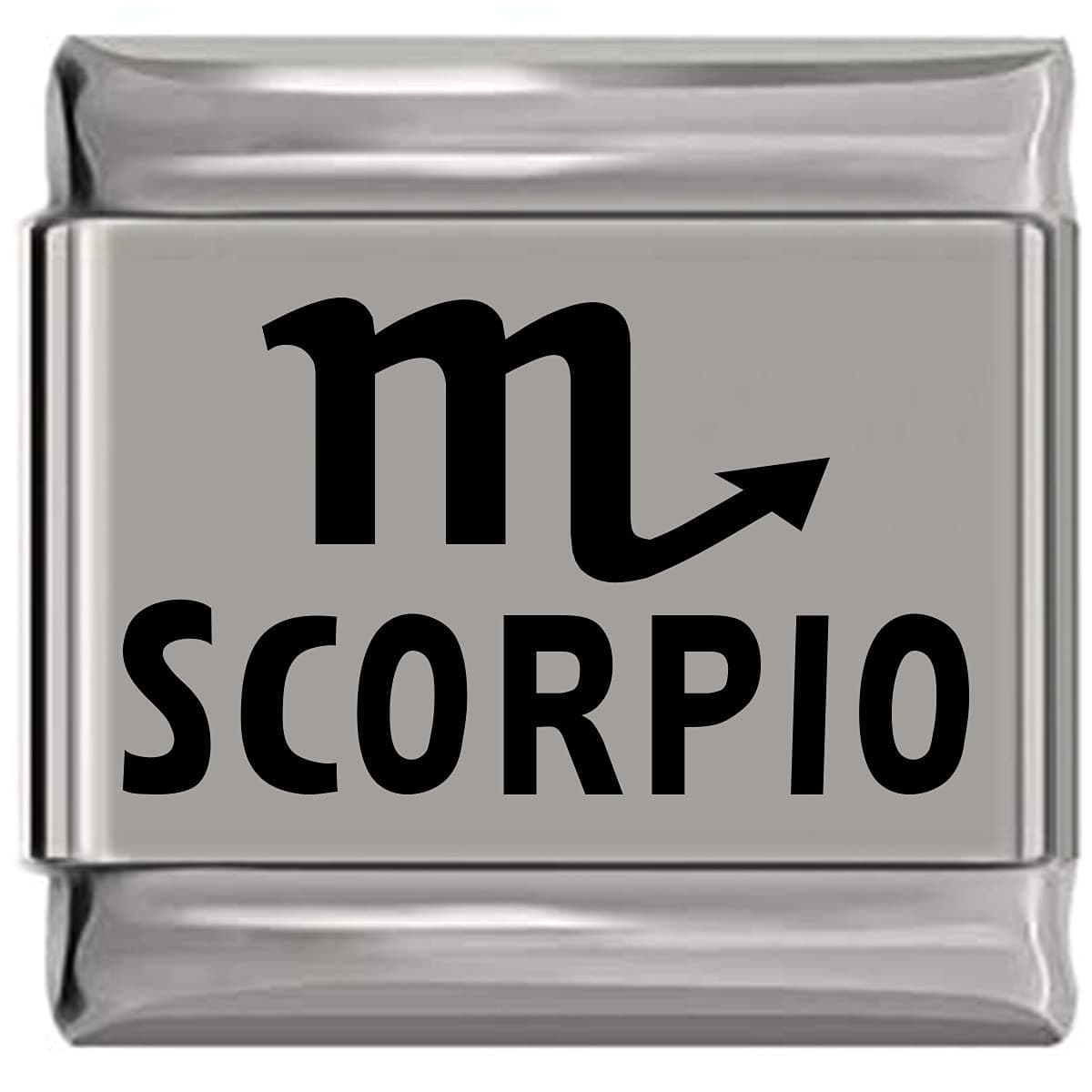NewCharmsScorpio Zodiac Laser Engraved Italian Charm (9mm Standard Size)