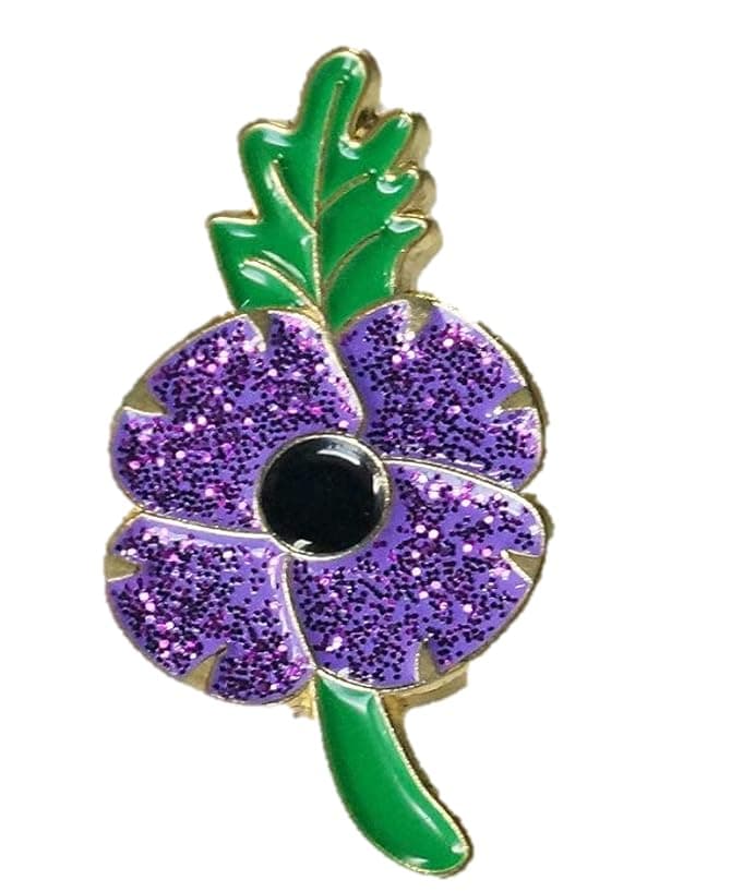 DingCollection 2019 Remembrance Purple Poppy Enamel Pin Badge Brooch Animals in War