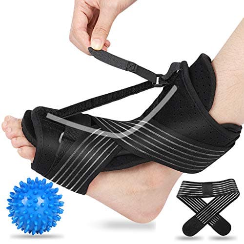 1 Pcs VSCO Nigaht Splint for Plantar Fasciitis Night Splint, Water Waterproof Splint for Men Women with Massage Ball