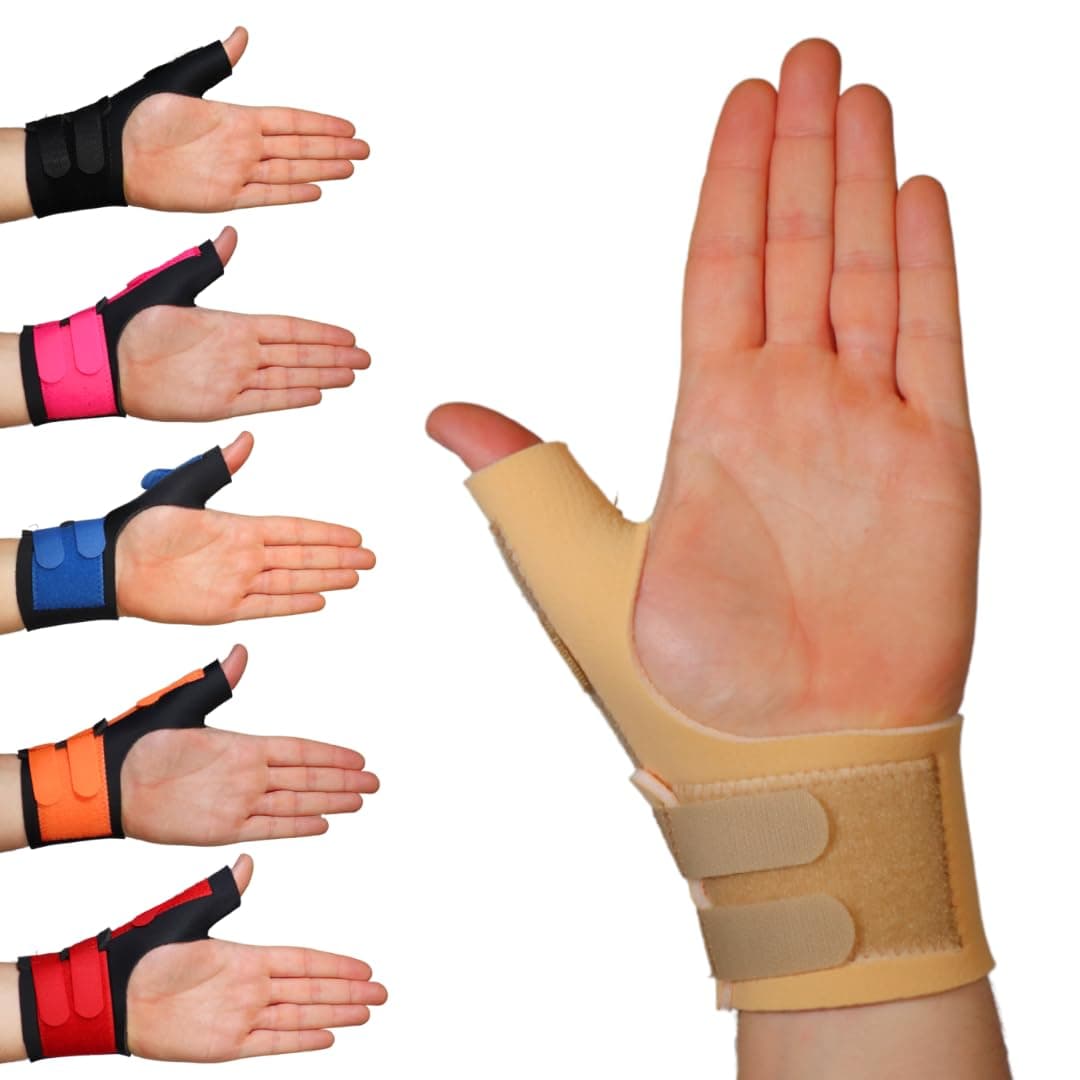 Cool-Flow Max Thumb Support (6 Colours) - #1 British Made & NHS Supplied Advanced Thumb Spica Splint Brace for Arthritis, Tendonitis, RSI, Trigger Thumb & More - Beige, Universal, OSFM