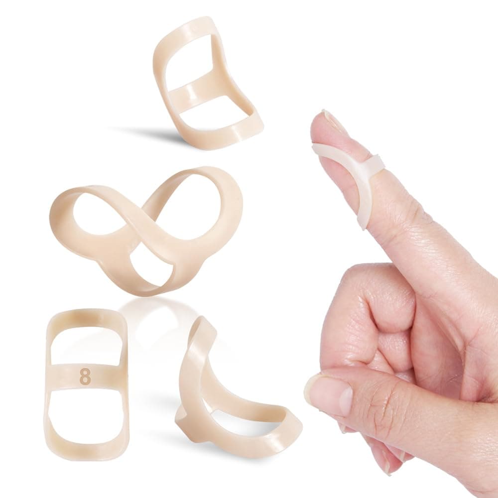 Oval Finger Splint 8 pcs, Finger Splints for Arthritis, Mallet Finger, Trigger Finger Splint, hypermobility(EDS) finger For Thumb/Middle,/Index/Pinky or Ring Finger(2,3,4,5,6,7,8,9)