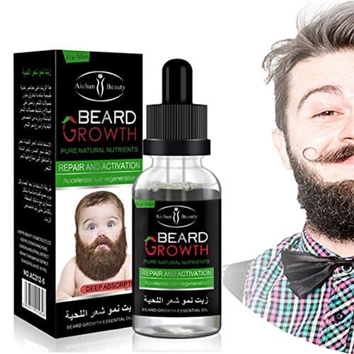 Yiwa Men's Natural Organic Beard Essential Oil Moisturizing Fast Growth Nourishing Oil