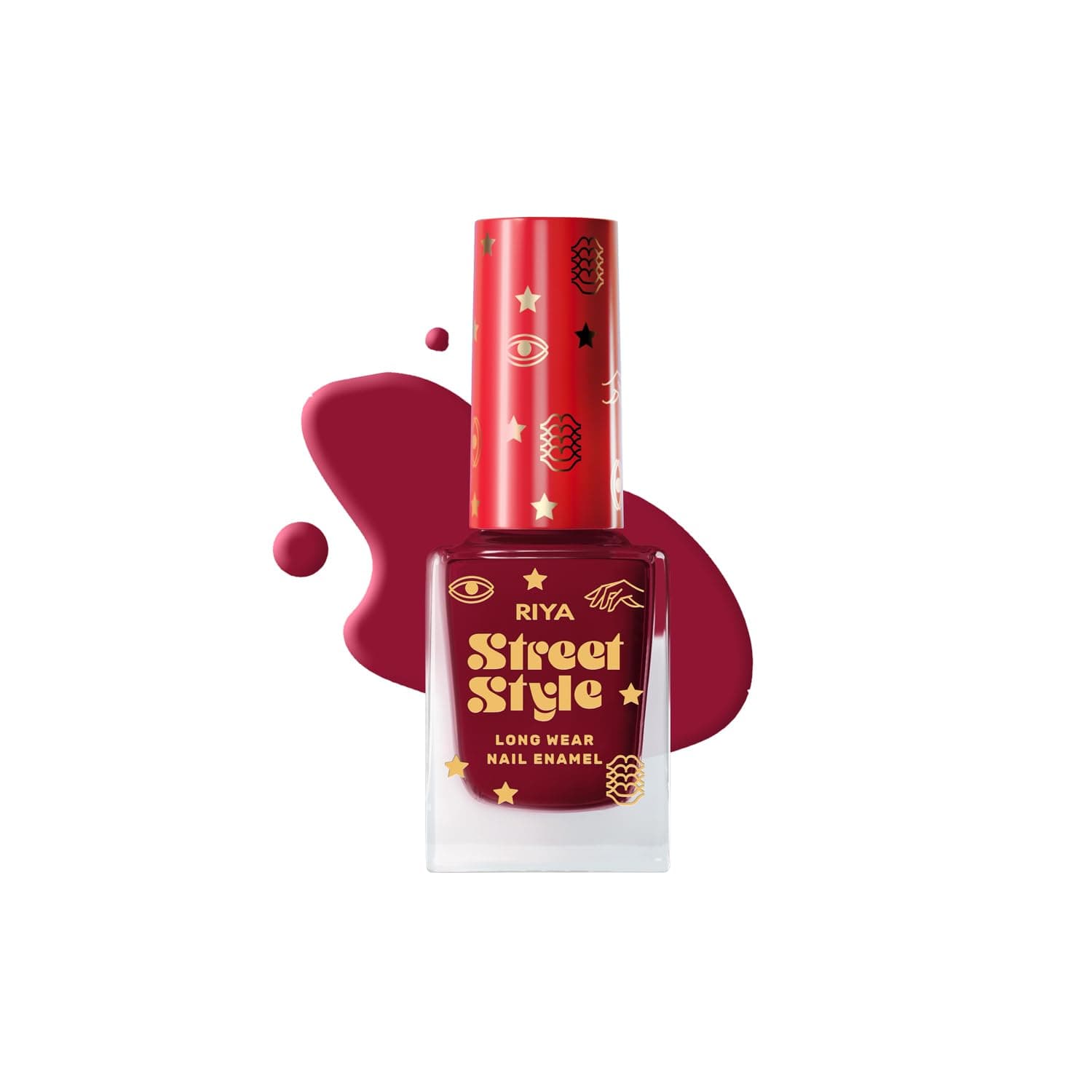 Street Style Long Wear, Quick Drying, Glossy Finish, 7-Free Formula, Nail Enamel, 100% Vegan & Cruelty Free, Shade SS 104, Rose Wood, 12 ML