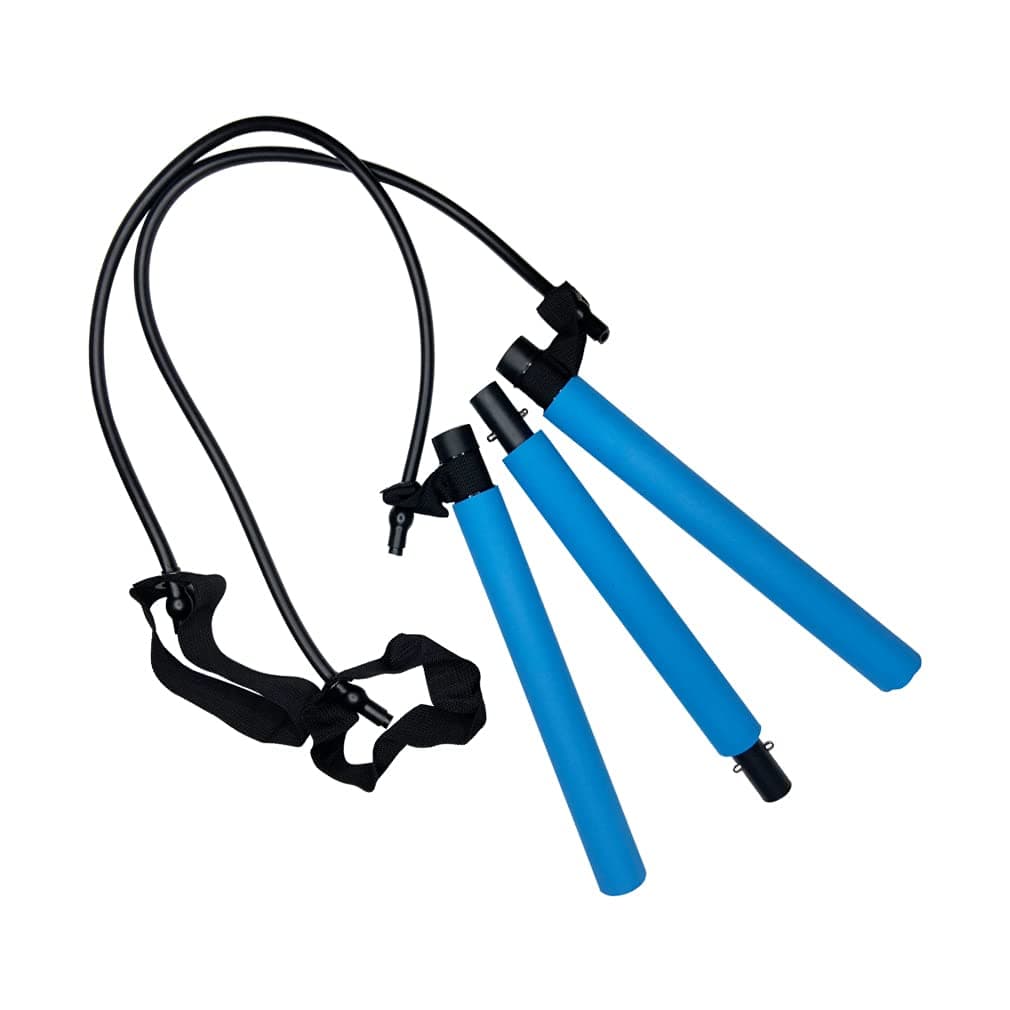 Pahajim Portable Pilates Bar Kit with Resistance Band Yoga Pilates Bar Kit Body Shaping Pilates Stick Hipsline Pilates Bar with Foot Strap