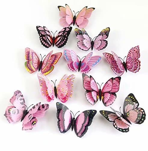 3D Butterfly 12PCS Stickers Making Stickers Wall Stickers Crafts Butterflies by UK Deals