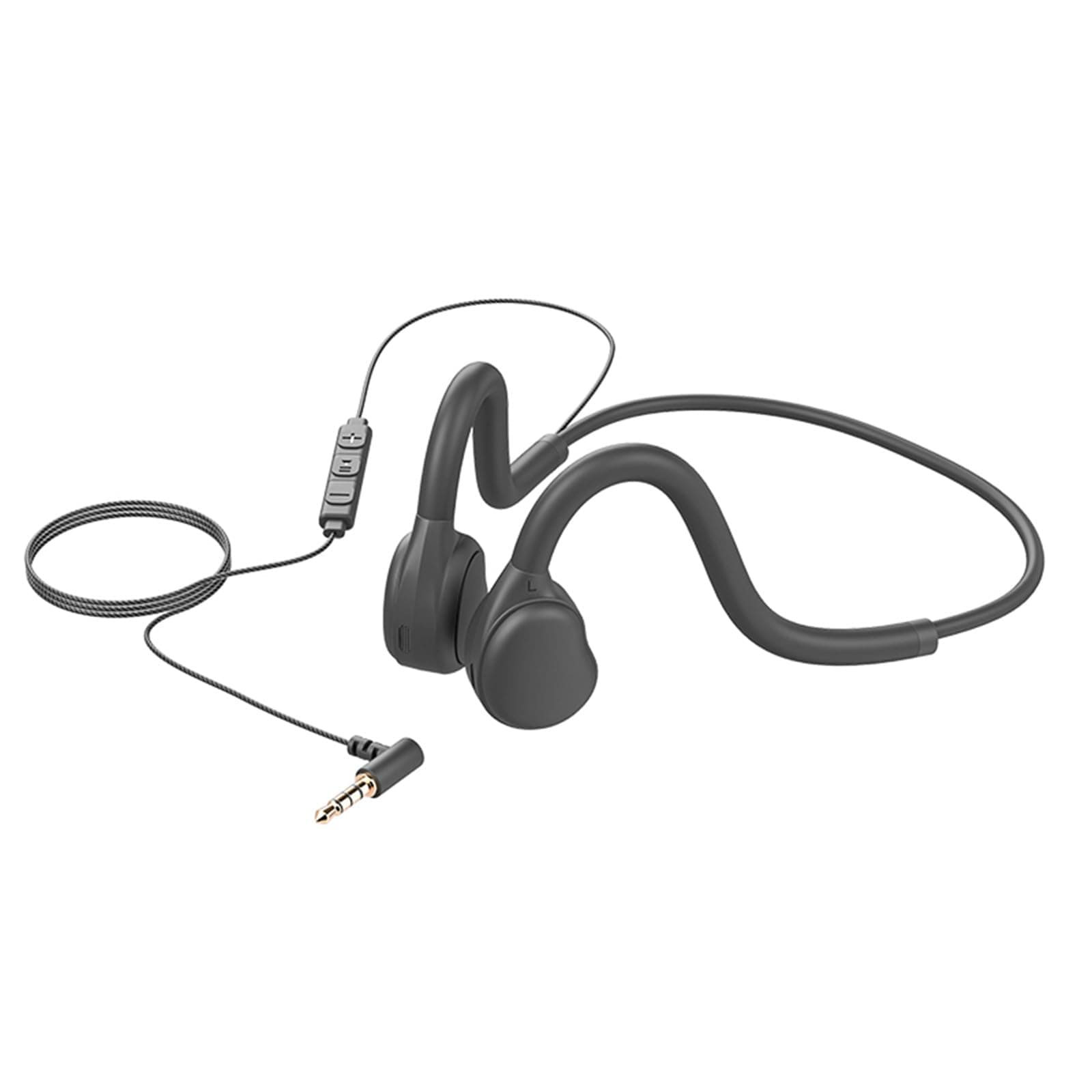 Air Conduction Open Ear Headphones,3.5MM Wired Headphones and Built-in Microphone Suitable for Outdoor Activitie