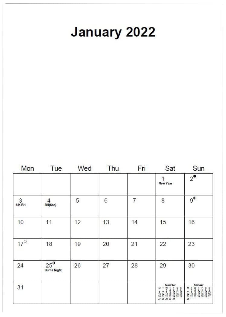 A4 Wire Bound 2024 Blank Calendar - Planner