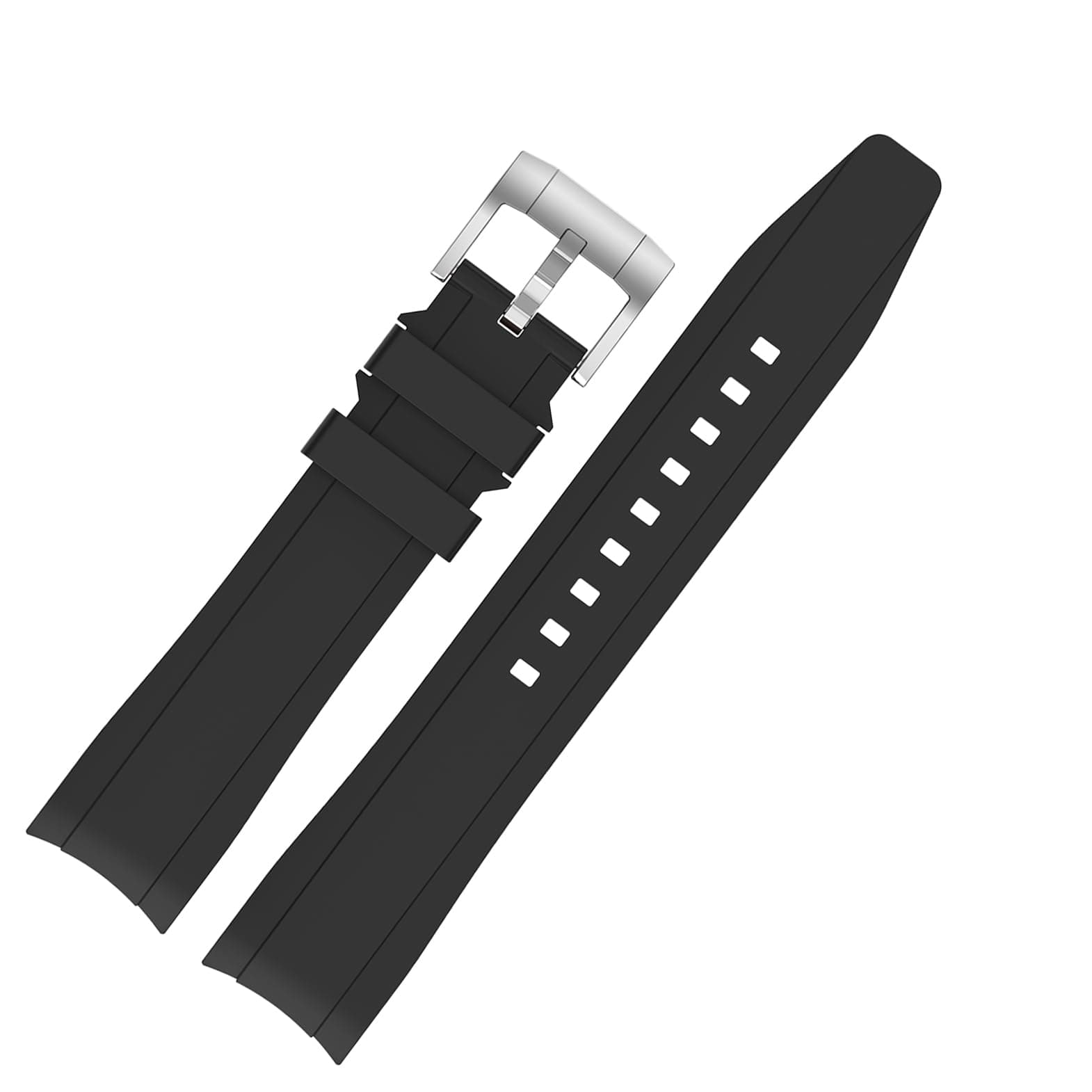 Bands for moon watch Watch, 20mm Curved No Gap Silicone Strap Compatible with X moon watch Speedmaster for Women Men