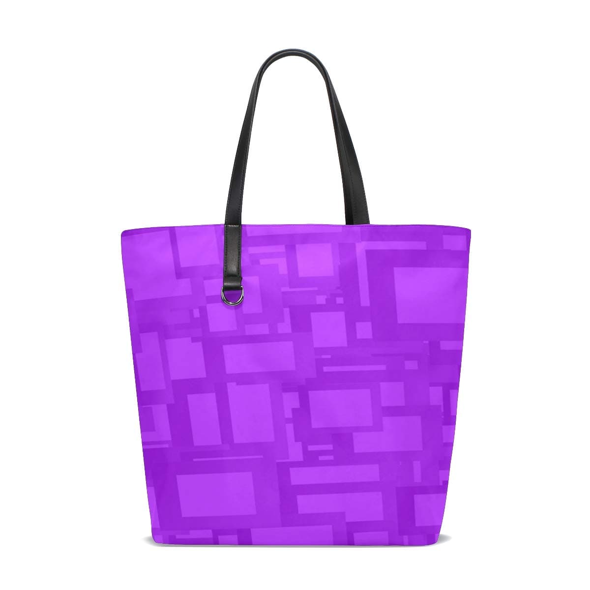 ENEVOTX Women Violet Rectangle Pattern Purple Frame Square Handle Satchel Handbags Shoulder Bag Tote Purse Messenger Bags