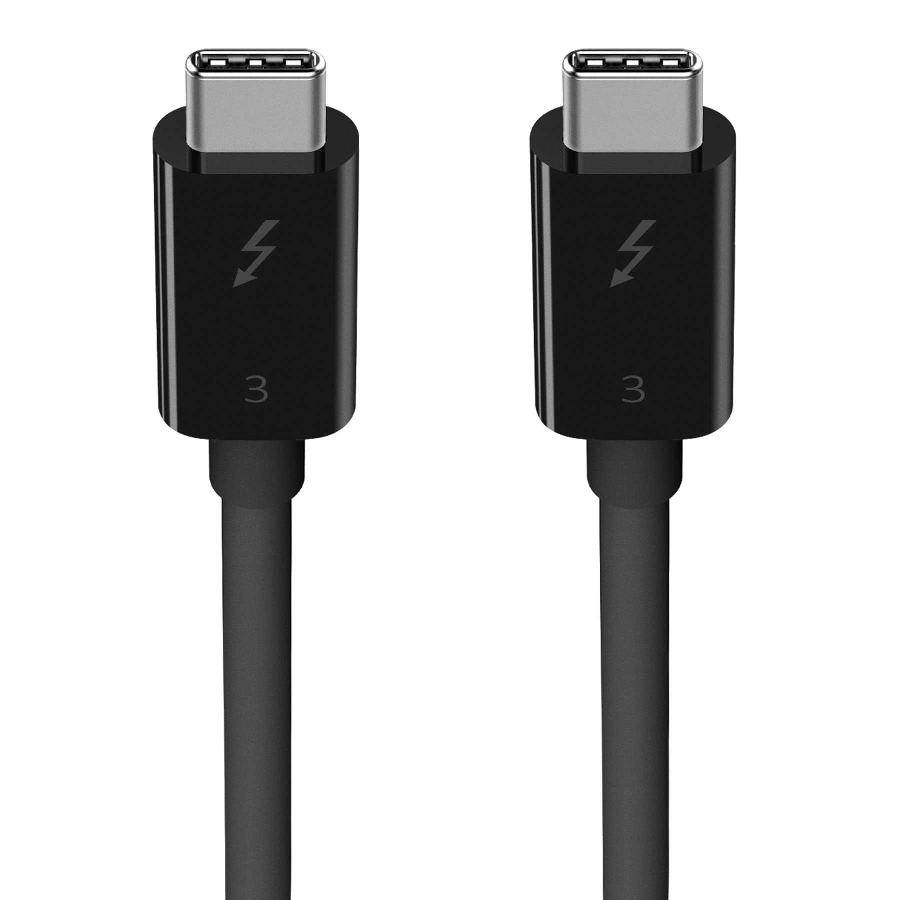 Belkin Thunderbolt 3 Cable (USB-C to USB-C), 100 Watts (1.6 Feet/ 0.5 Meters) - F2CD084bt0.5MBK, black
