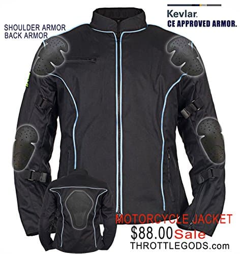 Kevlar & Armored Motorcycle Jacket - Elbow - Shoulder - Back Protection. Winter Insert - Built Tough