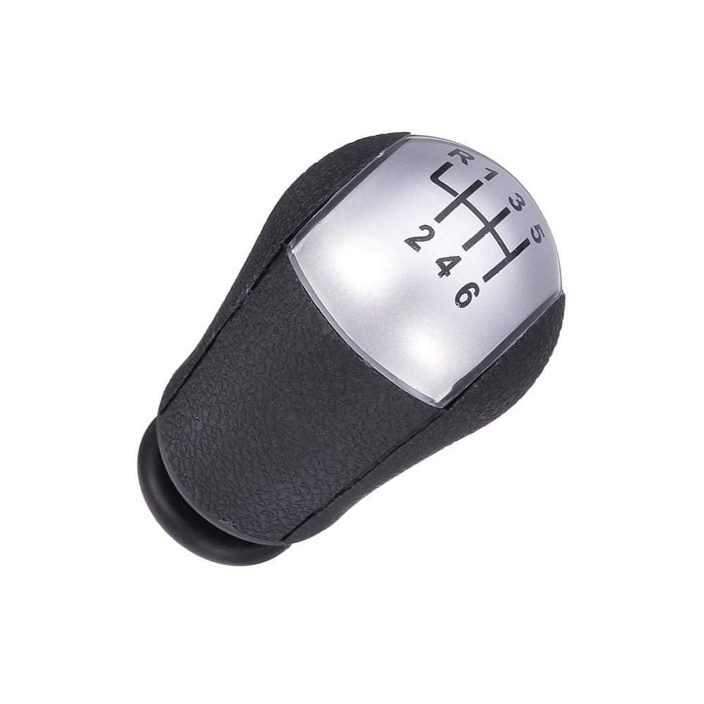 azurely 6-Speed Car Gear Shift Knob Shifter Lever, Mondeo MK3 S-MAX C-MAX Mustang Galaxy Transit Fiesta MK6, Sliver/Black
