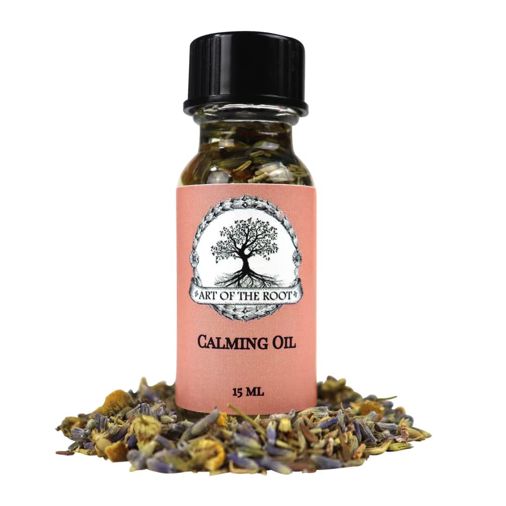 Calming Oil 1/2 Oz for Peace & Serenity Hoodoo Voodoo Wicca Pagan Conjure Santeria