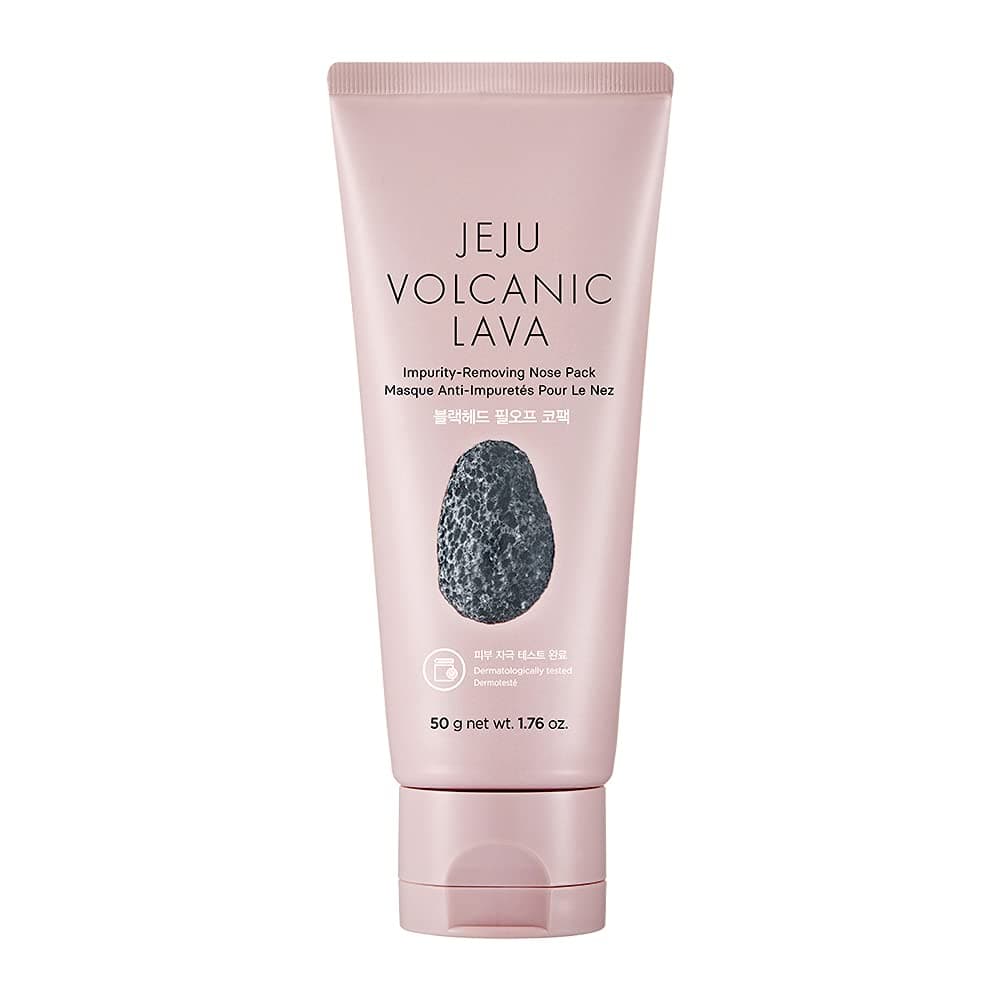The Face Shop Jeju Volcanic Lava Impurity Removing Nose Pack | Wash-Off Nose Pack for Excess Sebum, Impurities & Dirt Removal | Skin Clarifying with Pores Shrinking & Refreshing Sensation, 1.76 Fl Oz